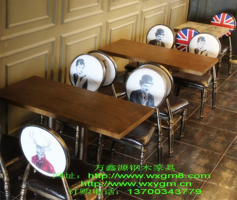 快餐桌椅-主题复古037