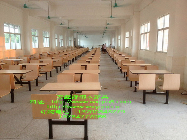 食堂餐桌椅-方管曲木004